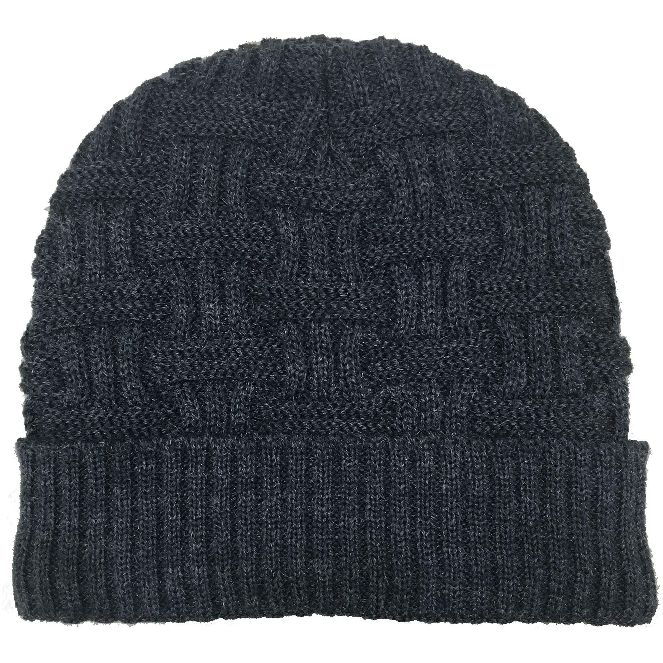 Gajraj Unisex Navy Melange Knitted Winter Woolen Skull Cap (GC5N)