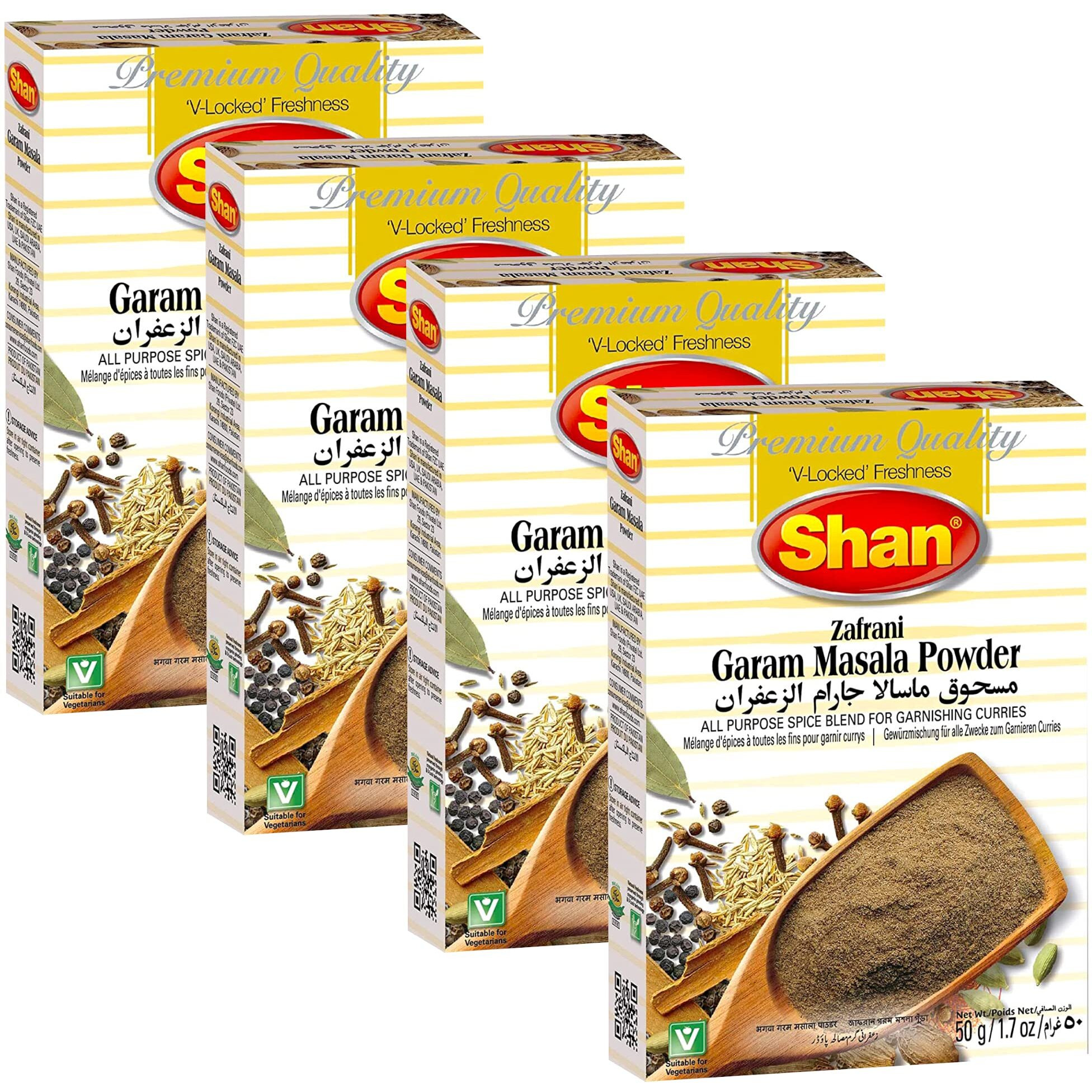 Shan Zafrani Garam Masala, 1.76 oz  50 g, 4 Pack