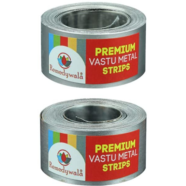 Remedywala Vastu Stainless Steel and Iron Strip Combo (8 Feet 18mm Width, 0.2 mm Gauge, Stainless Steel vastu Strip, Iron vastu Strip, 2 Pieces)