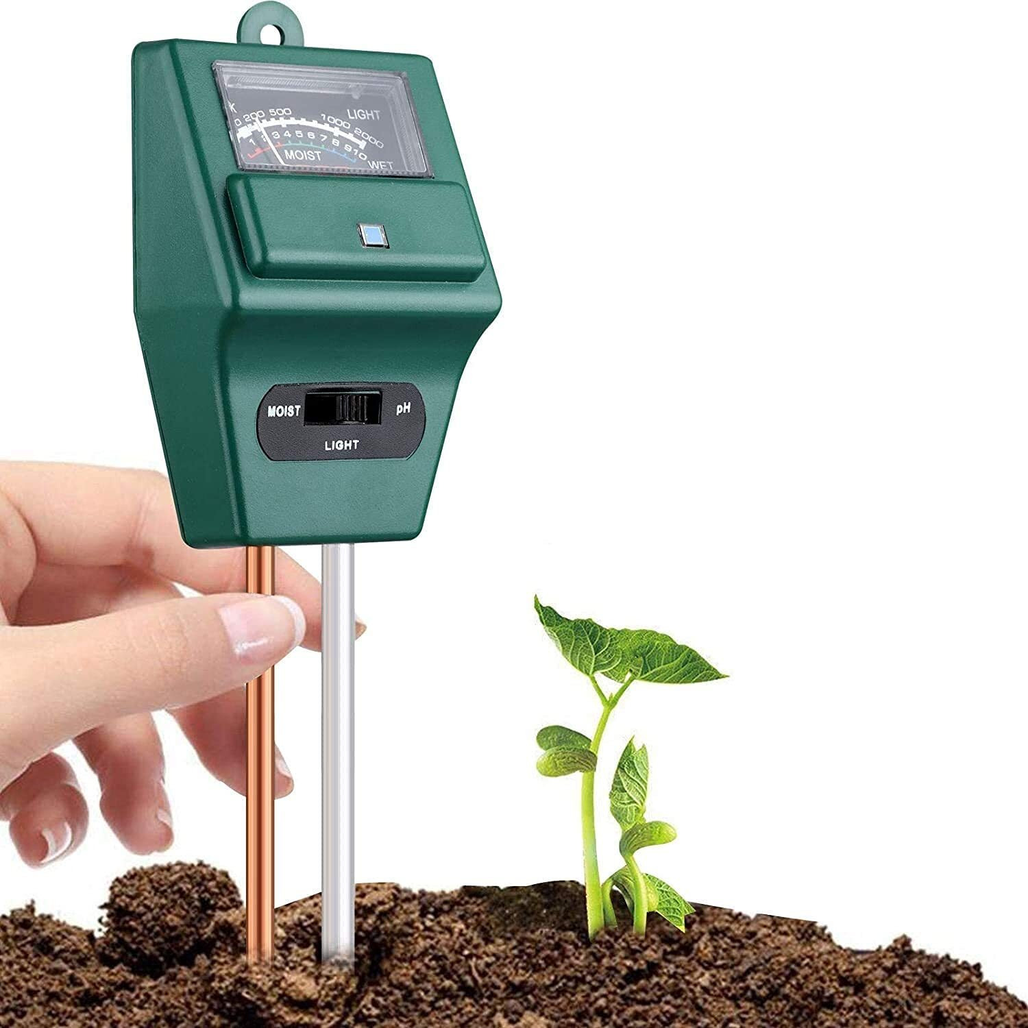 Naitik Creation 3-in-1 Soil Ph Meter Soil Tester for Moisture, Light, pH, Soil Ph Test Kit, Great for Garden, Lawn, Farm, Indoor & Outdoor Use (No Battery Required)