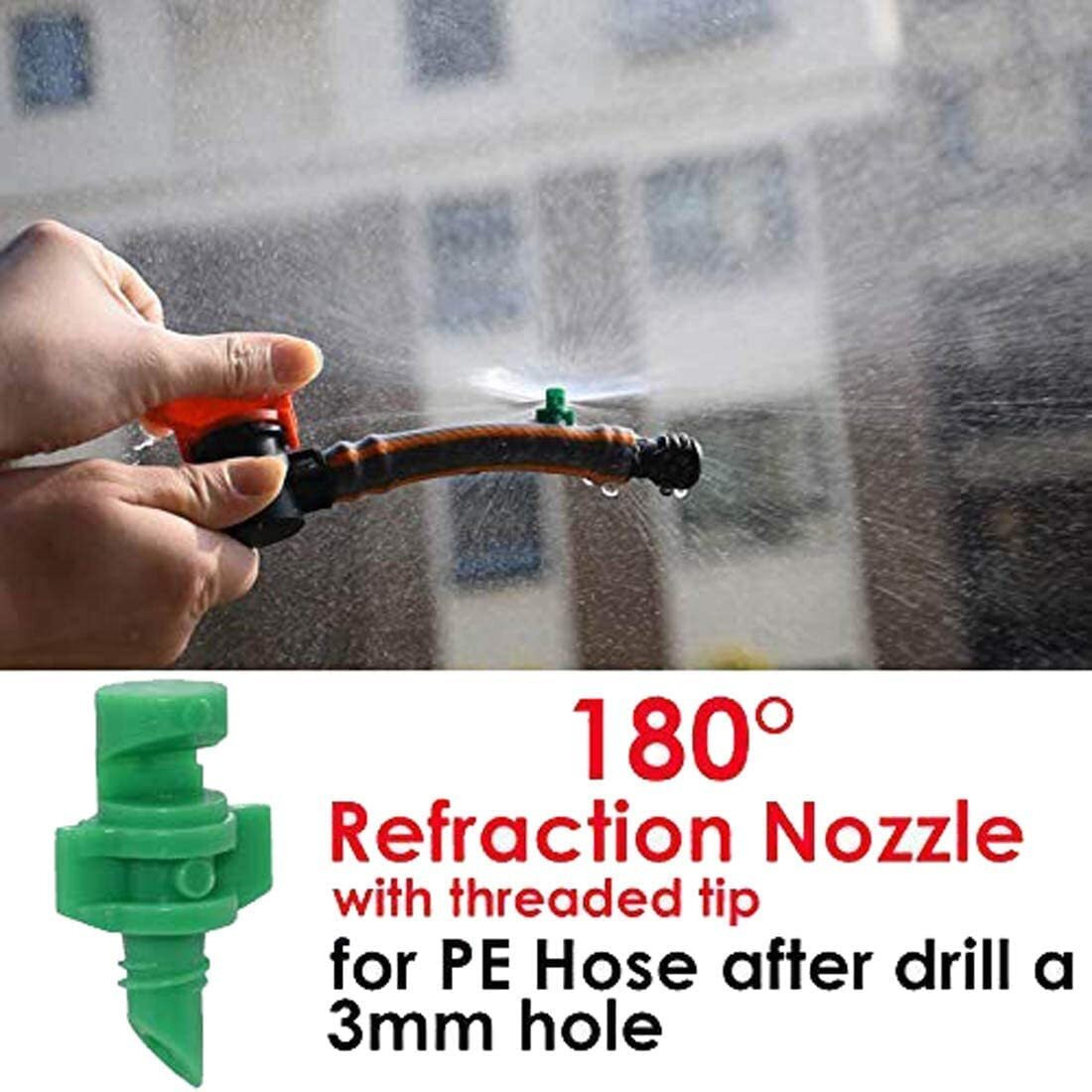 APPSTER (50pcs) Sprinkler 180 Degree Refraction Watering Sprayer Misting Nozzle Irrigation System for Plants, Garden Lawn, Greenhouse & Agriculture - 50 Pcs