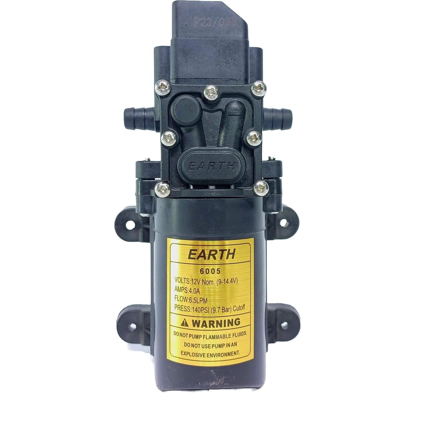 Earth Dc Water Pump High Pressure 12V Dc Water Pump Battery Sprayer Motor Single High Performance 12V Dc 140 Psi Used In Farm Agriculture Mist Spray, Car Bike Wash, Sanitizing, Ac Cleaning,