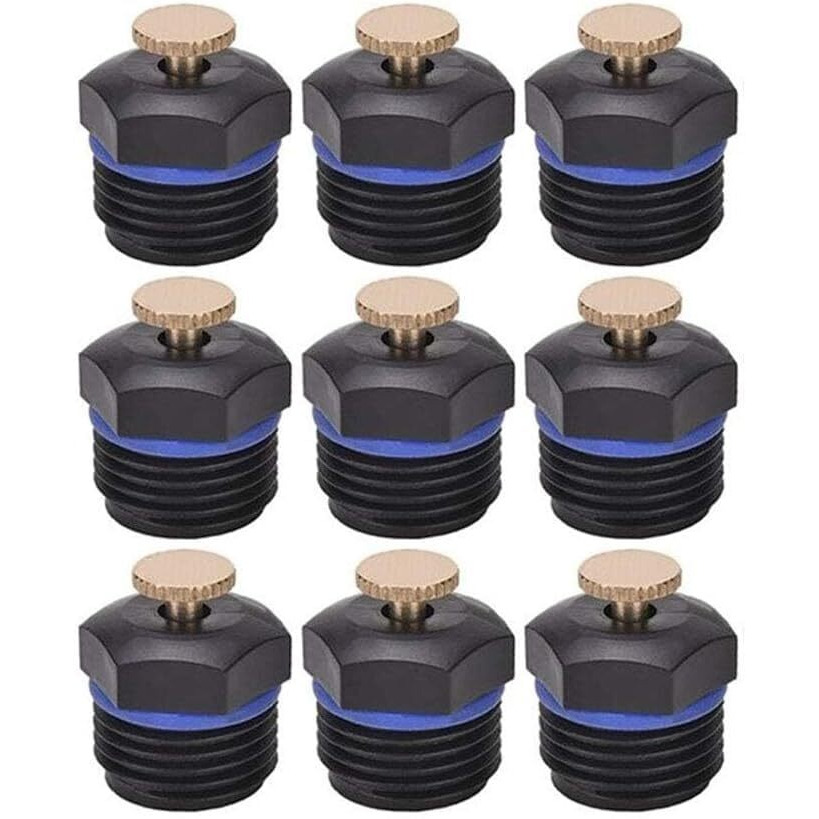 APPSTER 10Pcs Drip Irrigation Misting Nozzles 1/2" Adjustable Garden Lawn Watering 360 Mist Sprinkler Heads Micro Irrigation Sprayer for Garden Irrigation Atomizing Fogger System