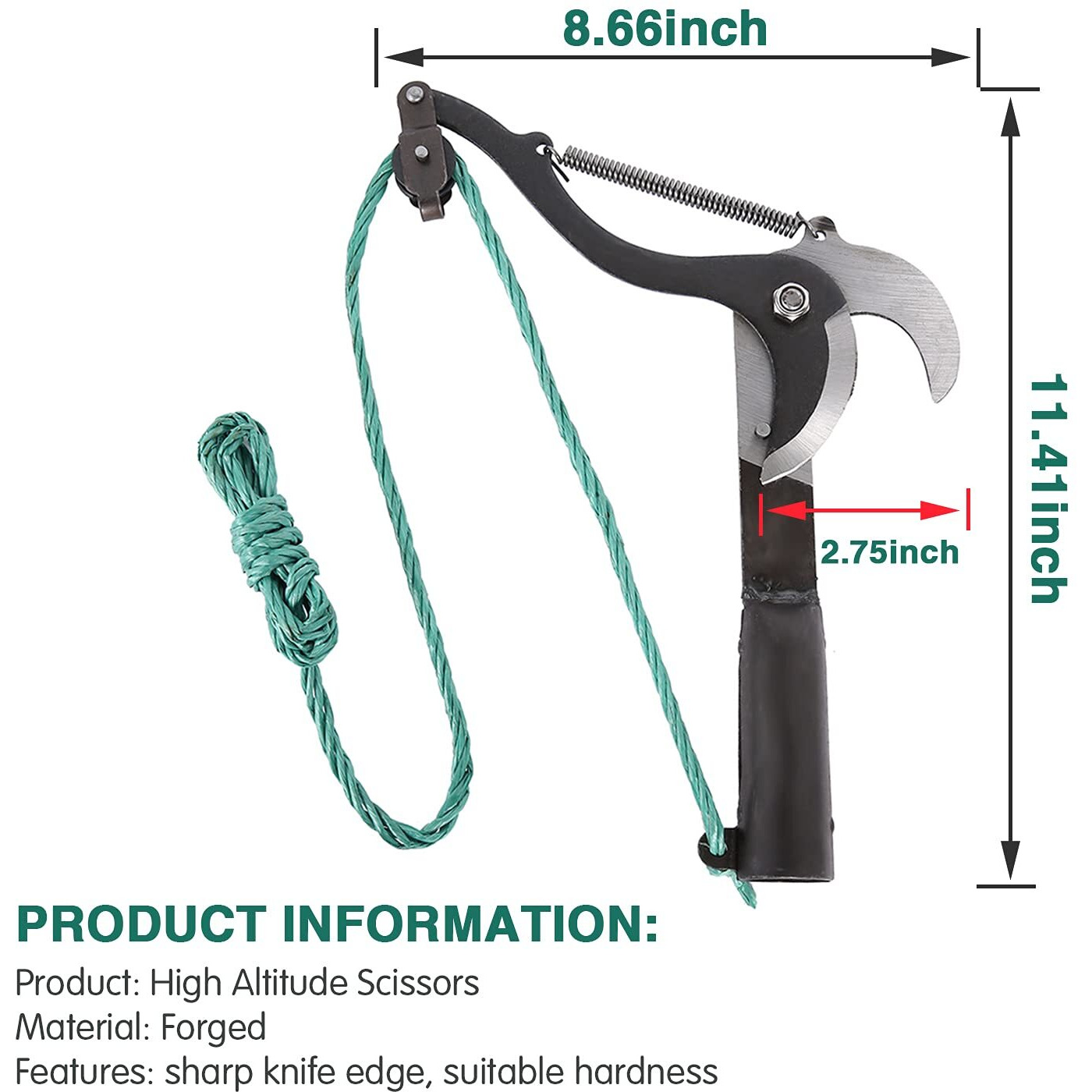 Futurekart Garden Pruning Shears Flexible Branch Cutter Steel Blade Hand Pruner (Black)
