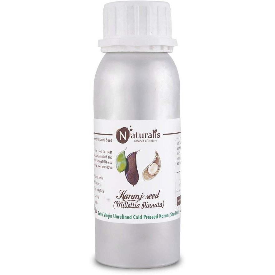 Naturalis Essence of Nature Extra Virgin Unrefined Cold Pressed Karanj Seed Oil for Skin - 250ml