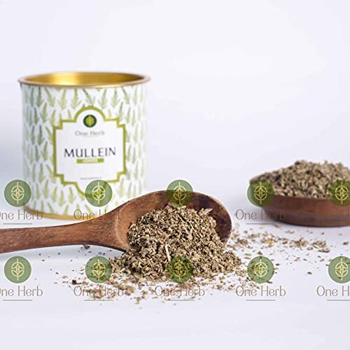 The Indian Chai One Herb - Mullein Tea 40G ,Mullein Leaf For Lungs Detox Tea, Herbal Support For Healthy Respiratory & Immunity ,Helps Soothe Sore Throat, Helps Relieve Anxiety