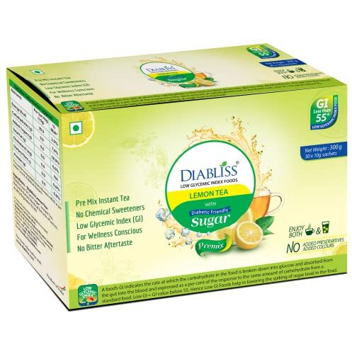 Diabliss Herbal Diabetic Friendly Herbal Lemon Green Teabags- Low Gi-30 X 10 Grams Sachet Box