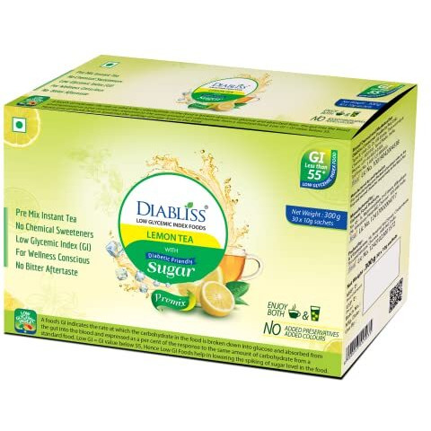 Diabliss Herbal Diabetic Friendly Herbal Lemon Green Teabags- Low Gi-30 X 10 Grams Sachet Box