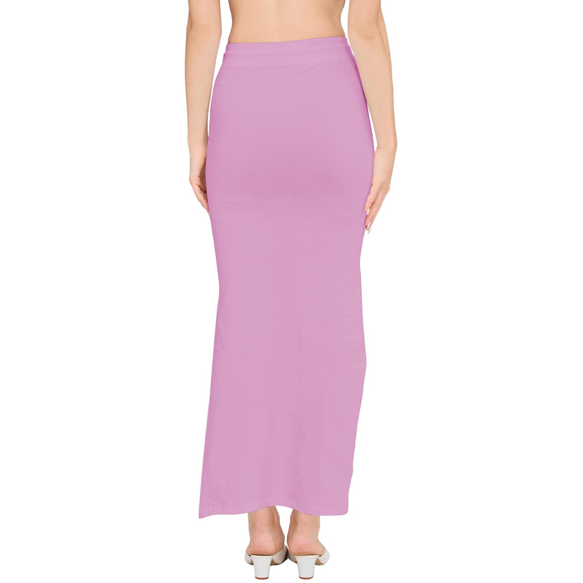 DESI GIRL - Stretchy Cotton Saree Shapewear Petticoat for Women | Fishcut Petticoat with Side Slit for Easy Movement | Shape Wear for Sarees | Petticoat with Drawstring | Frost Pink | S