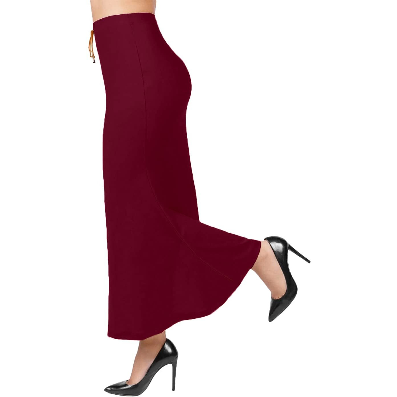 BUYONN Saree Shapewear for Women, Saree Shapewear Petticoat for Women, Lycra Saree Shaper for Saree (X-Large, Maroon)