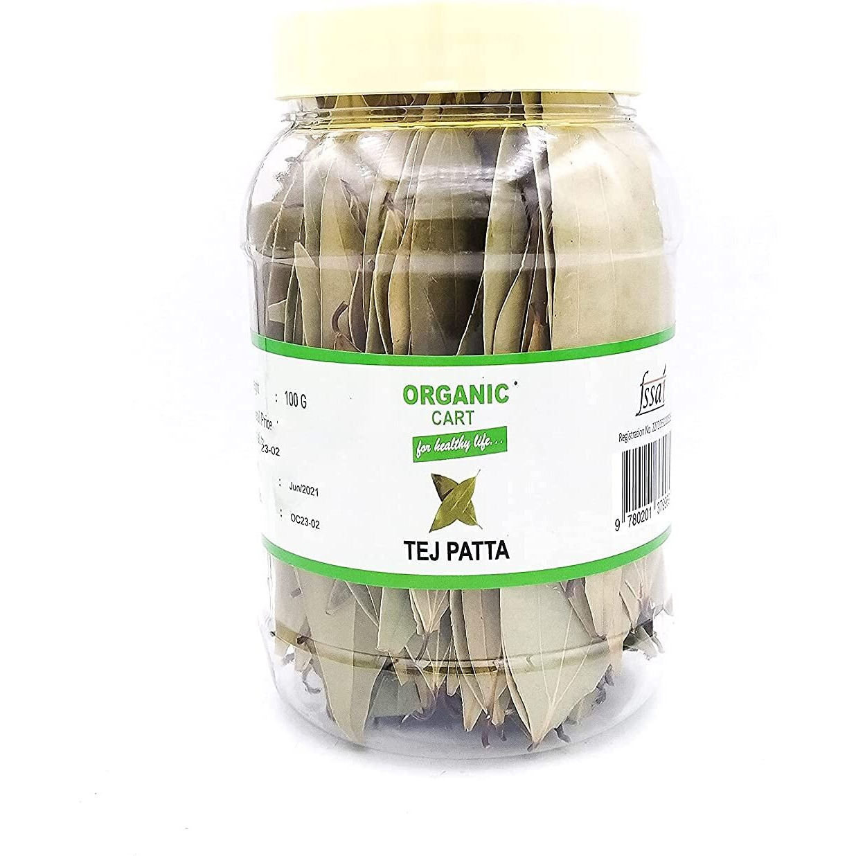 ORGANIC CART Combo Natural Bay Leaves Tej Patta Dried 100 Grams - Black Pepper Kali Mirch 150 Grams