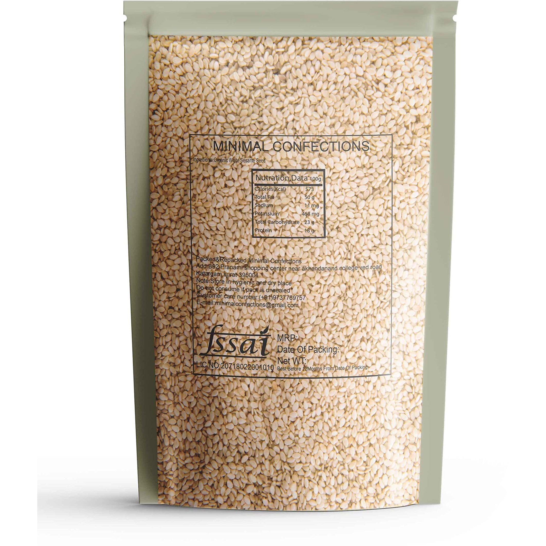 Minimal Organic White Sesame Seed/Whie Till,2Kg