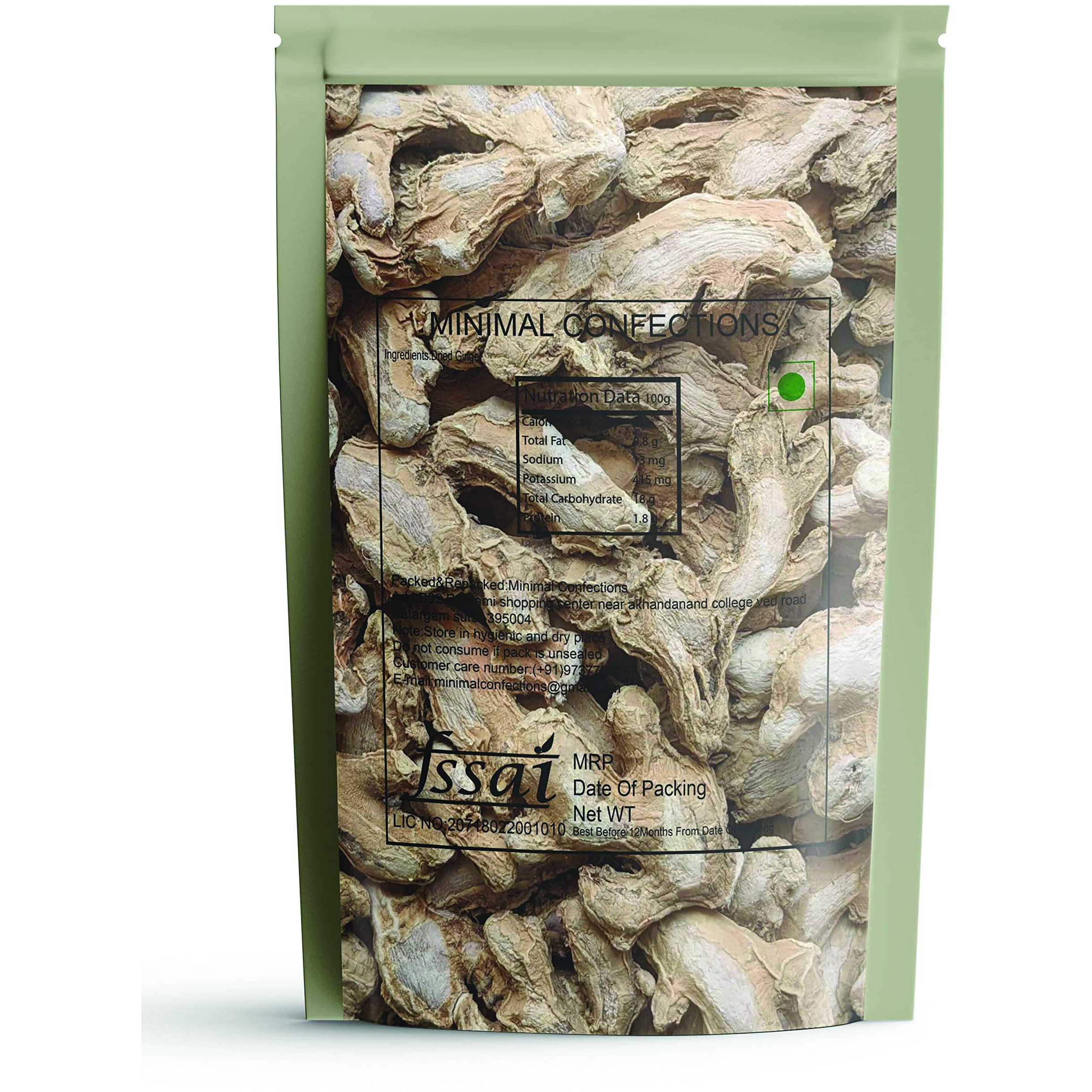 Minimal Dried Ginger Whole/Sunth,250g