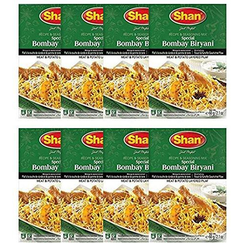 Shan Special Bombay Biryani Masala, 8 x 60 g
