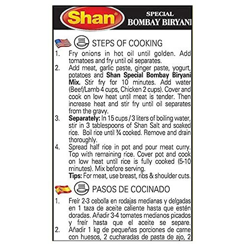 Shan Special Bombay Biryani Masala, 8 x 60 g