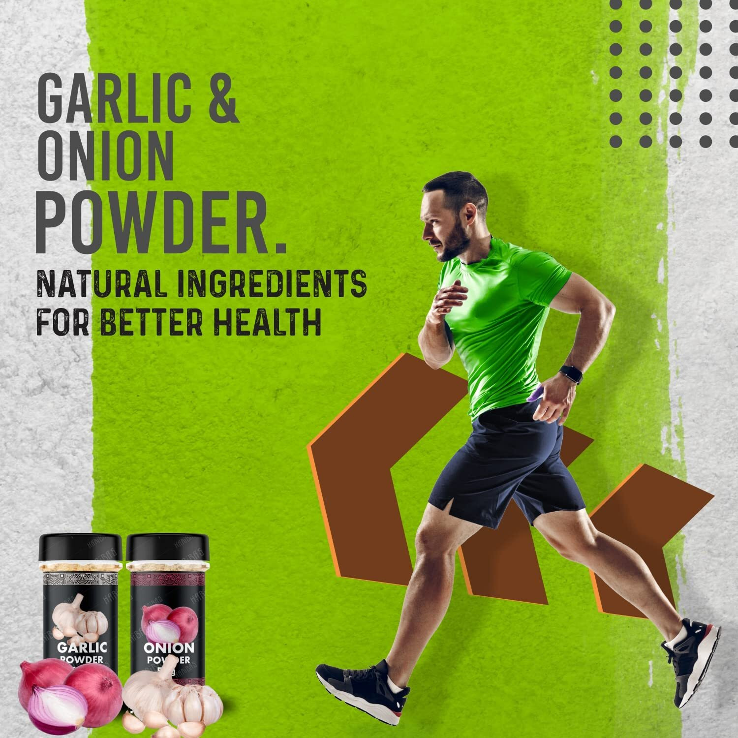 HARIBAS Combo Dry Onion Powder and Garlic Powder 50gm Each | For Cooking & Baking | Gluten Free Seasoning