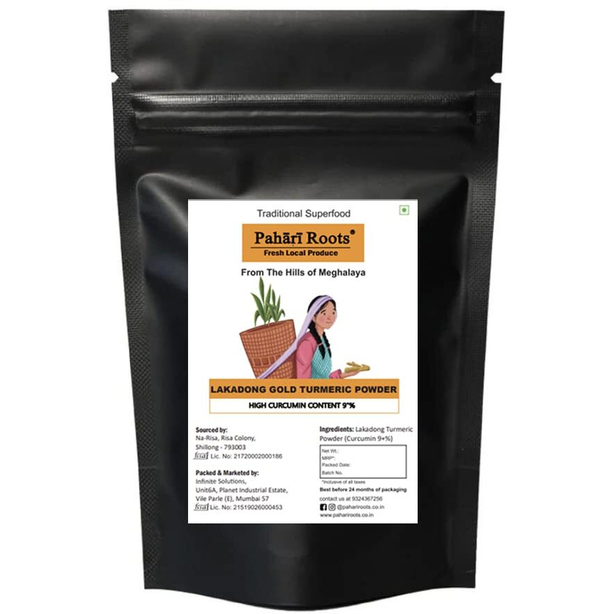 Pahari Roots - Authentic Lakadong Turmeric Powder (1 kg) | Finest Organic Wild Haldi From Meghalaya | Ayurvedic Healing & Aromatic