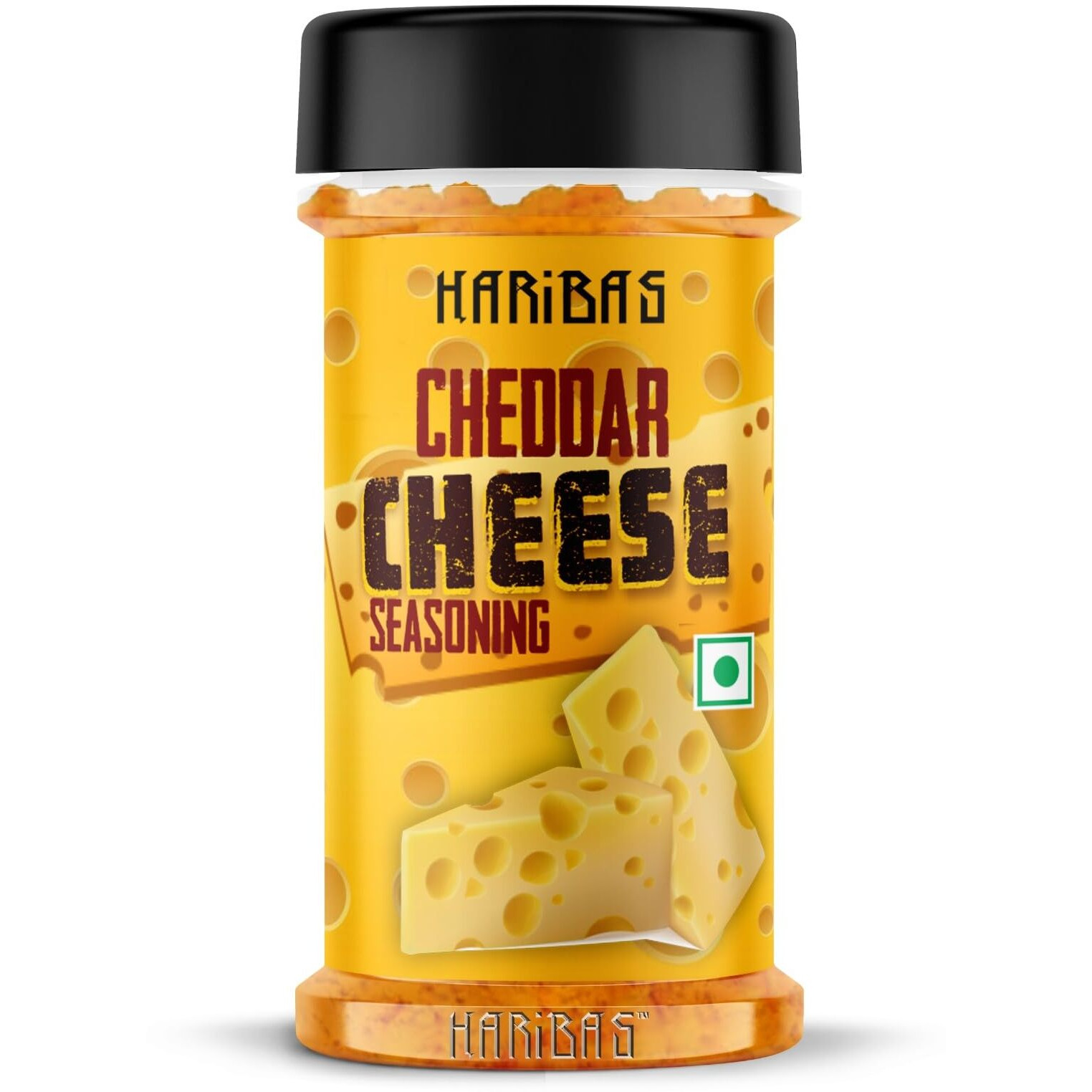 HARIBAS Cheddar Cheese Powder Seasoning 50gm for Popcorn (All Purpose Seasoning) Pasta, Pizza, Fries & Vegetables