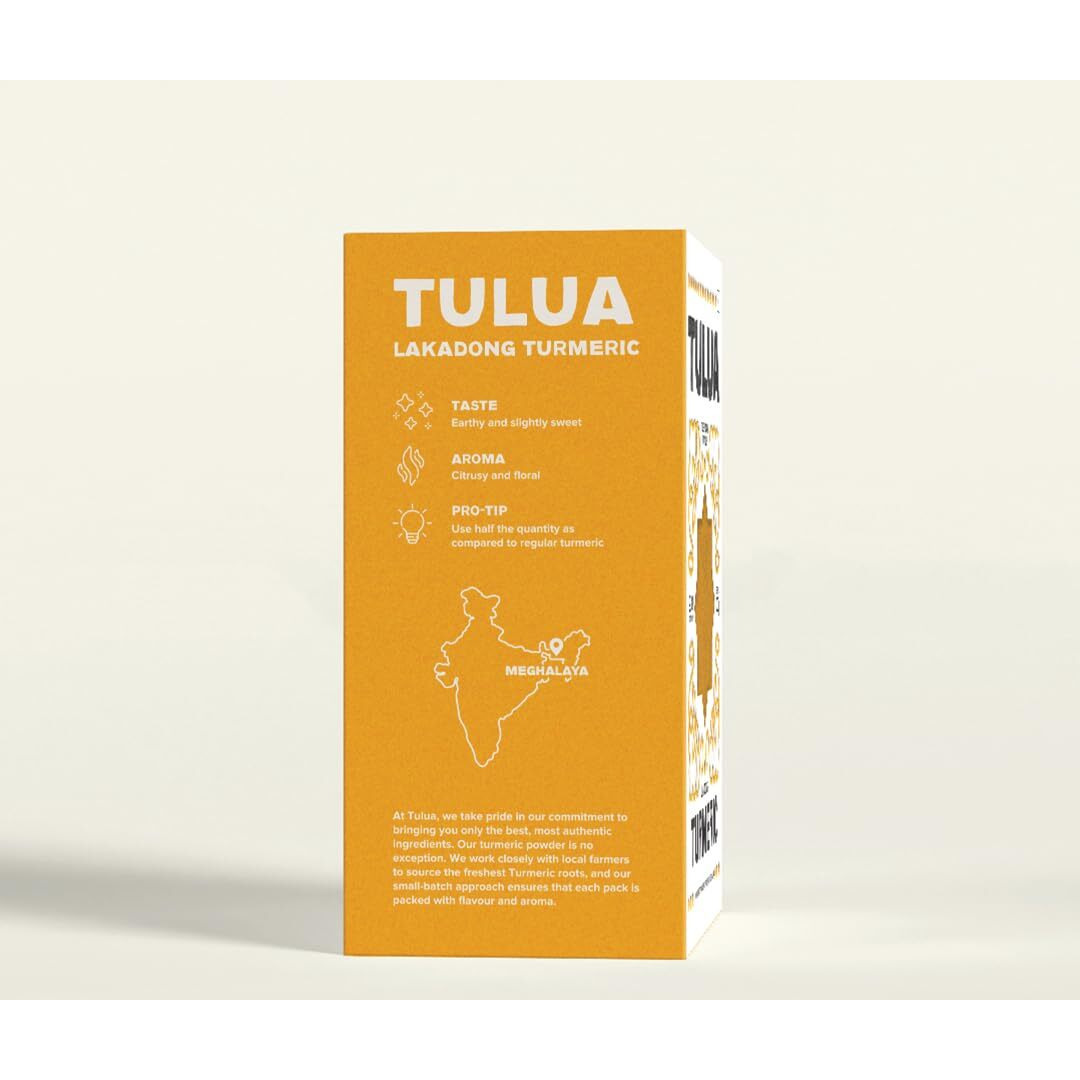 Tulua Lakadong Turmeric Premium Powder (Haldi) - 100gm Each Pack of 3 | (9-12%) High Curcumin Content | Sourced From Meghalaya | 100% Natural and Organic | No Added Artificial Colours