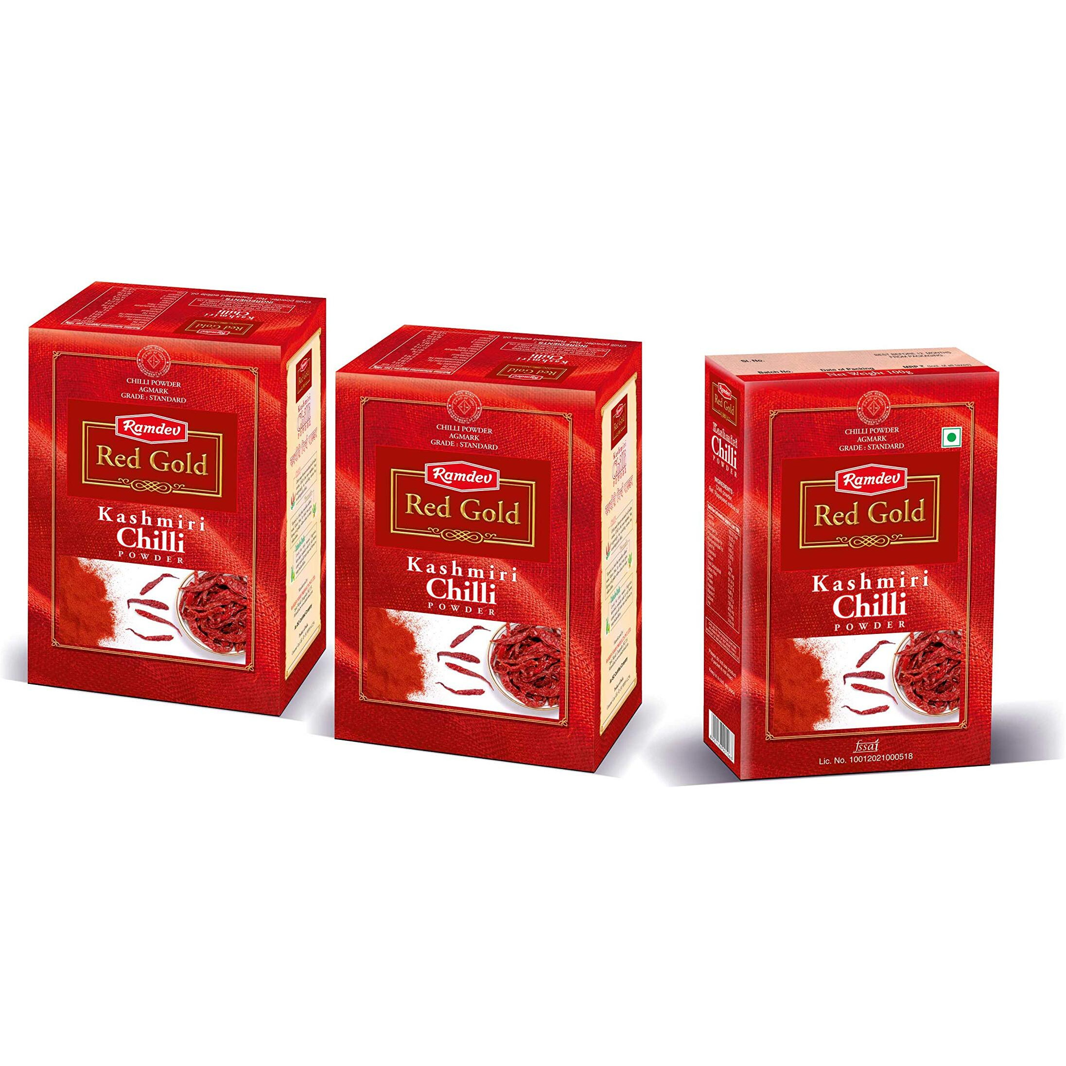 Ramdev Red Gold Chilli Powder (500 g)-Pack of 3