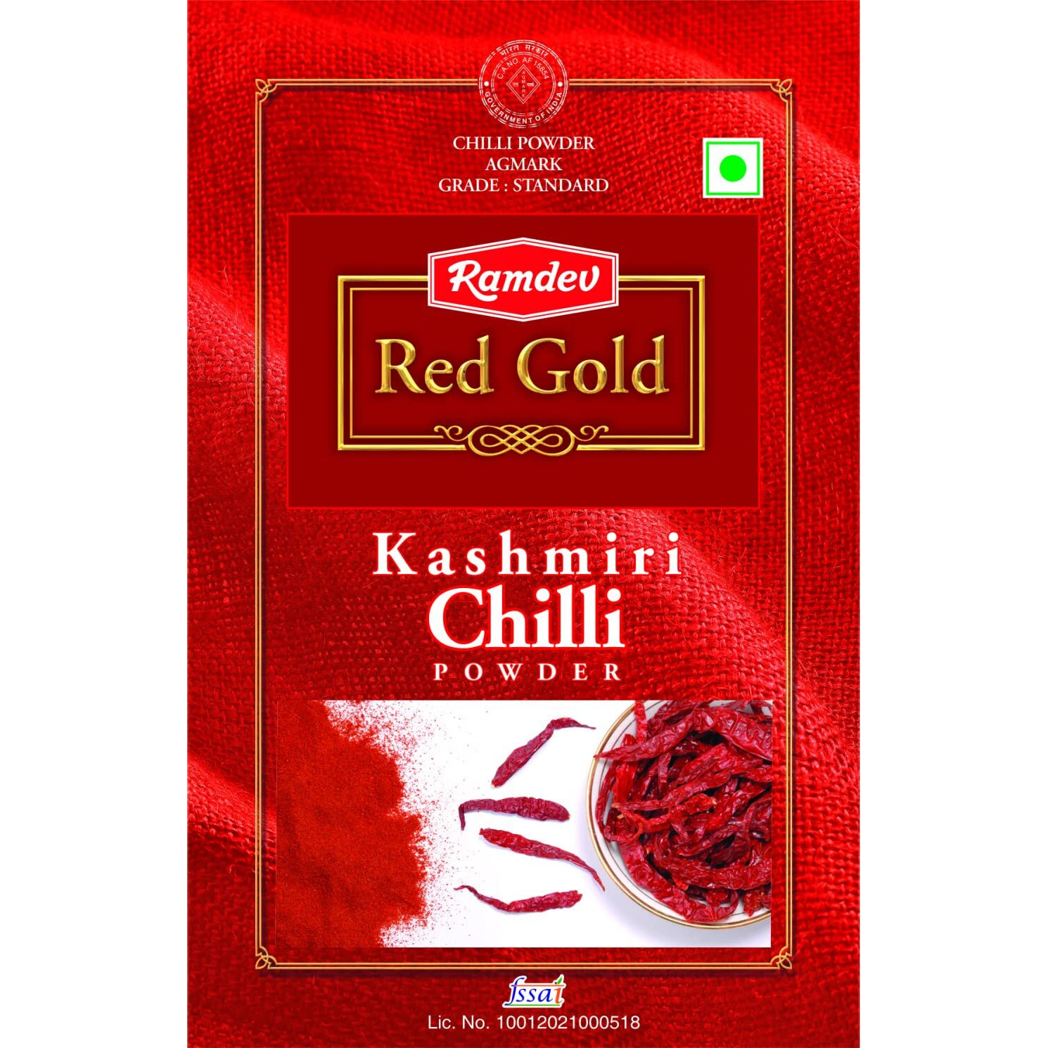 Ramdev Red Gold Chilli Powder (500 g)-Pack of 3