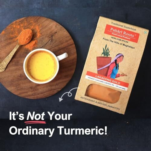 Pahari Roots Lakadong Turmeric Haldi Powder from Meghalaya with High Curcumin Content | 100 GMS