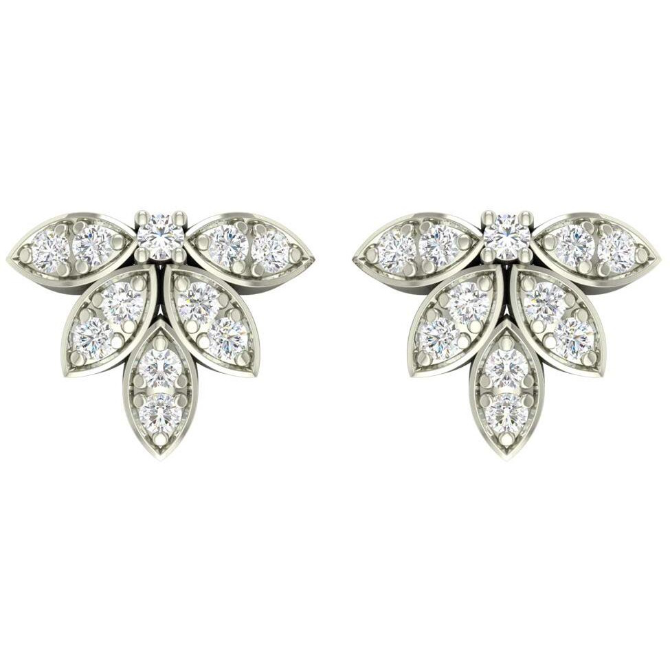 Clara Sterling-silver and Cubic Zirconia Earrings Necklace Set for Women & Girls (Silver_2.6 gm)