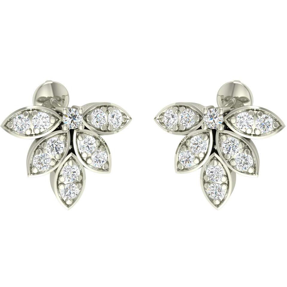 Clara Sterling-silver and Cubic Zirconia Earrings Necklace Set for Women & Girls (Silver_2.6 gm)