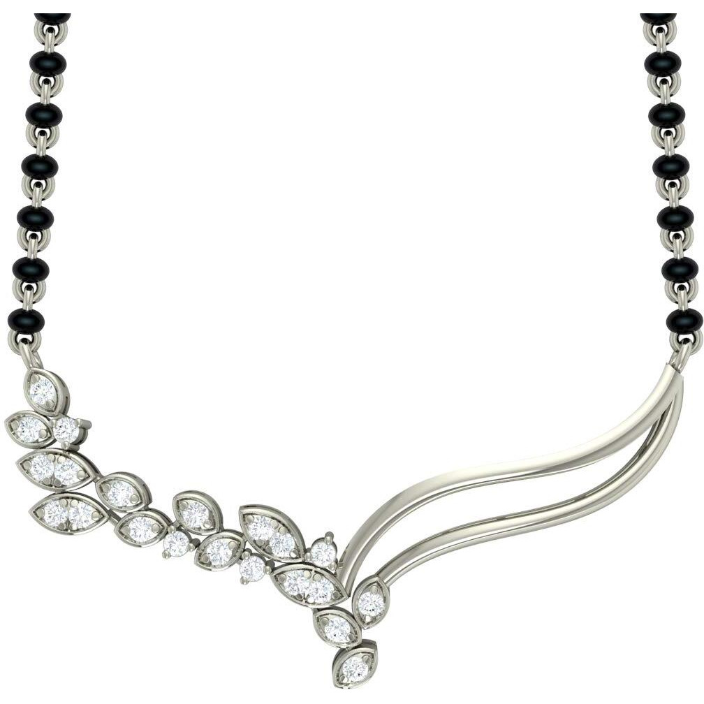 Clara 925 Sterling Silver Freya Mangalsutra Tanmaniya Pendant With Chain Gift for Women and Girls