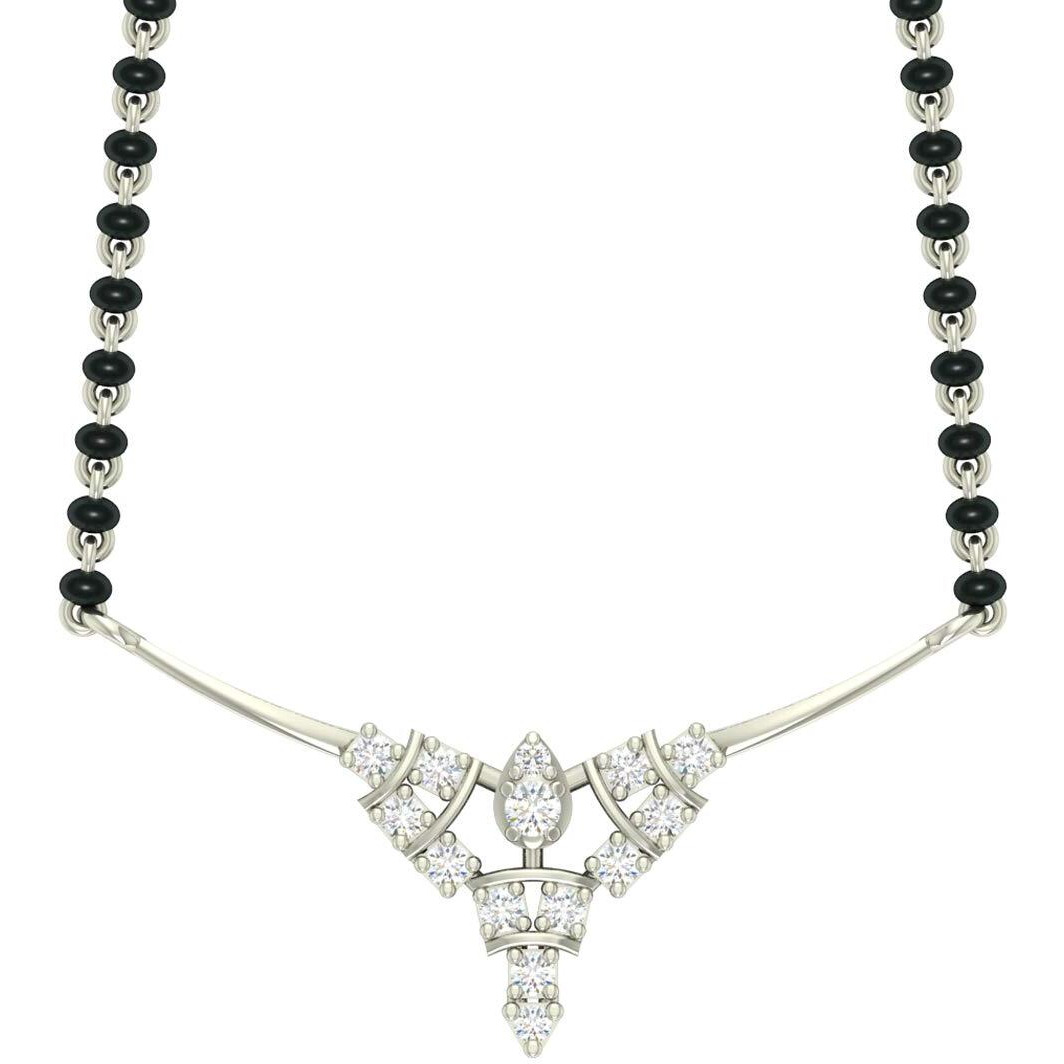 Clara 925 Sterling Silver Alice Mangalsutra Tanmaniya Pendant With Chain Gift for Women and Girls