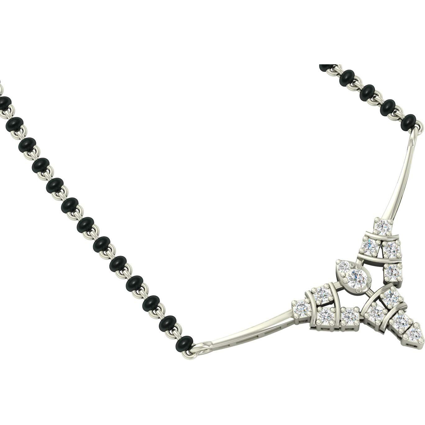 Clara 925 Sterling Silver Alice Mangalsutra Tanmaniya Pendant With Chain Gift for Women and Girls