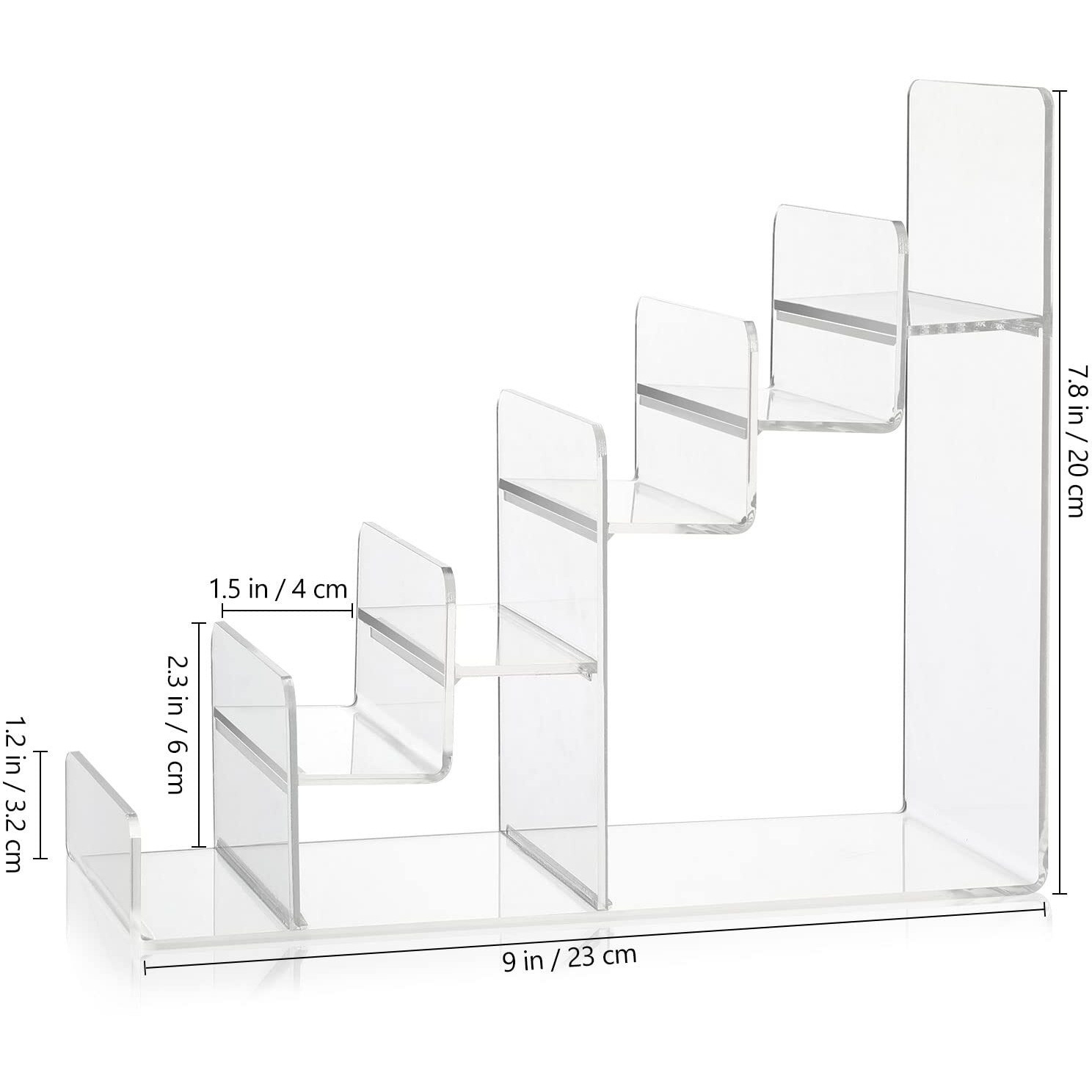 DOITOOL 5- Tier Acrylic Wallet Display Stand Holder, Clear Handbag Purse Display Stand Jewelry Display Riser Purse Handbag Organizer