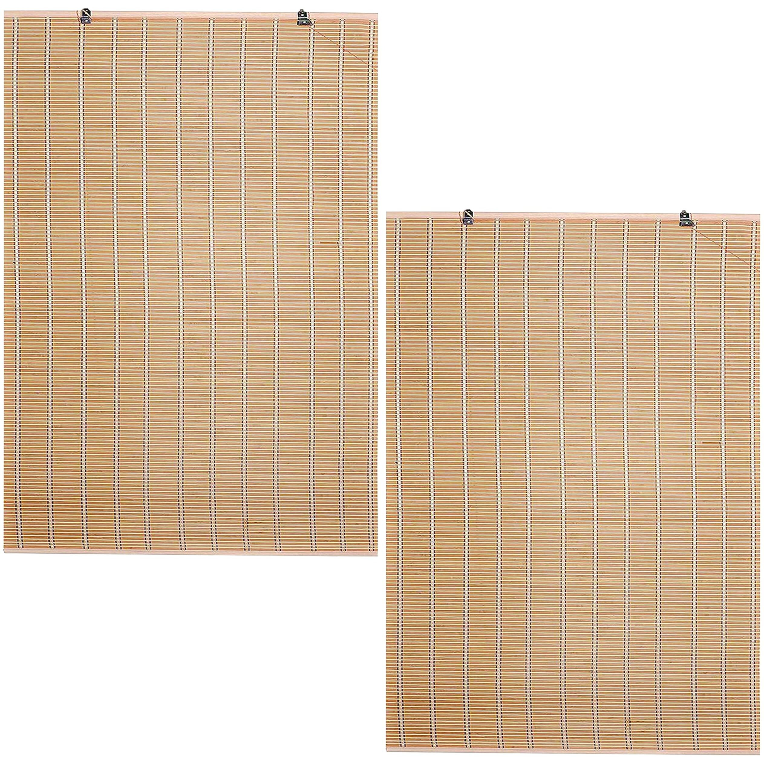 About Space Bamboo Curtain - Roll up Bamboo Curtain/Blinds with Sun,Dust,Privacy & Cold Protection for Window,Door,Hut Screen,Dhaba,Restaurant,Hotel - (Beige,6 Ft Height x 4 Ft Width)(Pack of 2)
