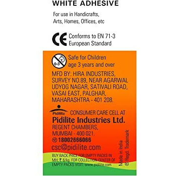 Pidilite Fevicol 500 Gram Craft Glue Ultimate Adhesive for Students Project Work & Serious Crafters, White (FMR800150000001)