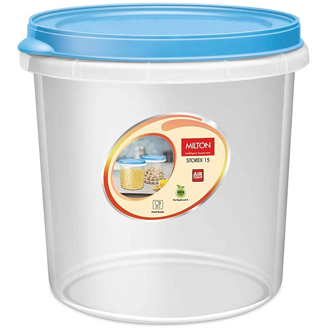 MILTON Storex Plastic Container with Lid, 15-Liter, Transparent