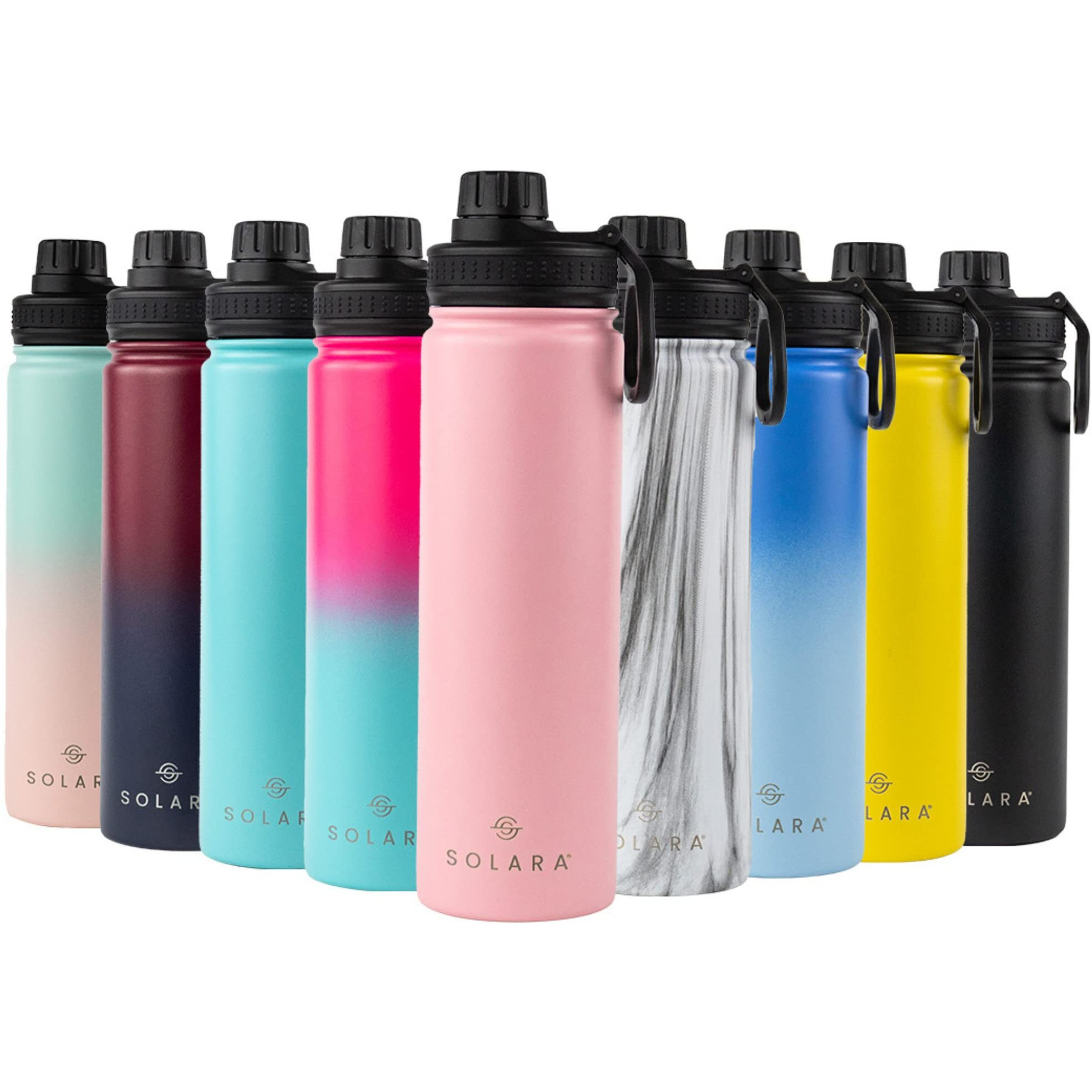 SOLARA Insulated Water Bottle 650ml, Hot Water Bottle, Thermosteel Water Bottle for Travel, Home, Office, School, Gym, Adults, Water Bottle Hot and Cold, Sipper Bottle, Angle Pink