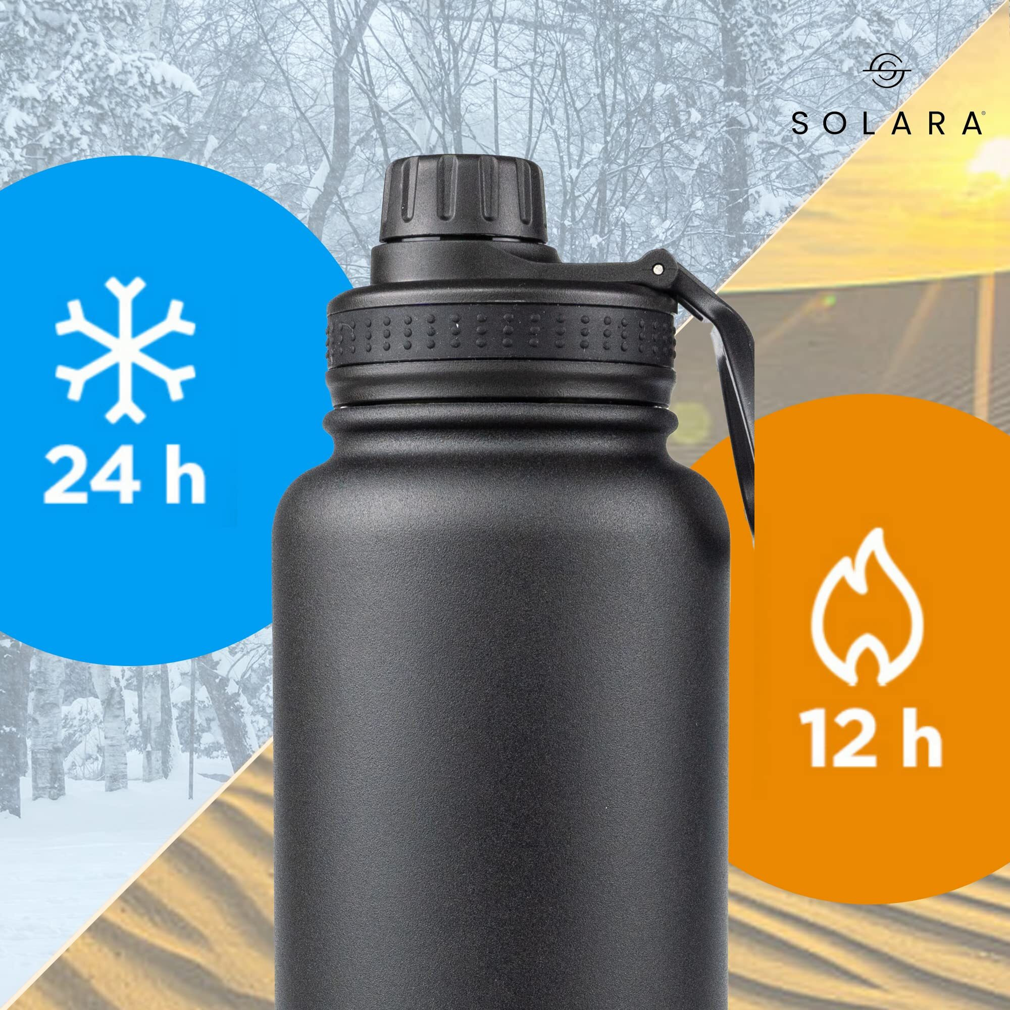 SOLARA Insulated Water Bottle 1000ml, Hot Water Bottle, Thermosteel Water Bottle for Travel, Home, Office, School, Gym, Adults, Water Bottle Hot and Cold, Sipper Bottle, Pink Teal