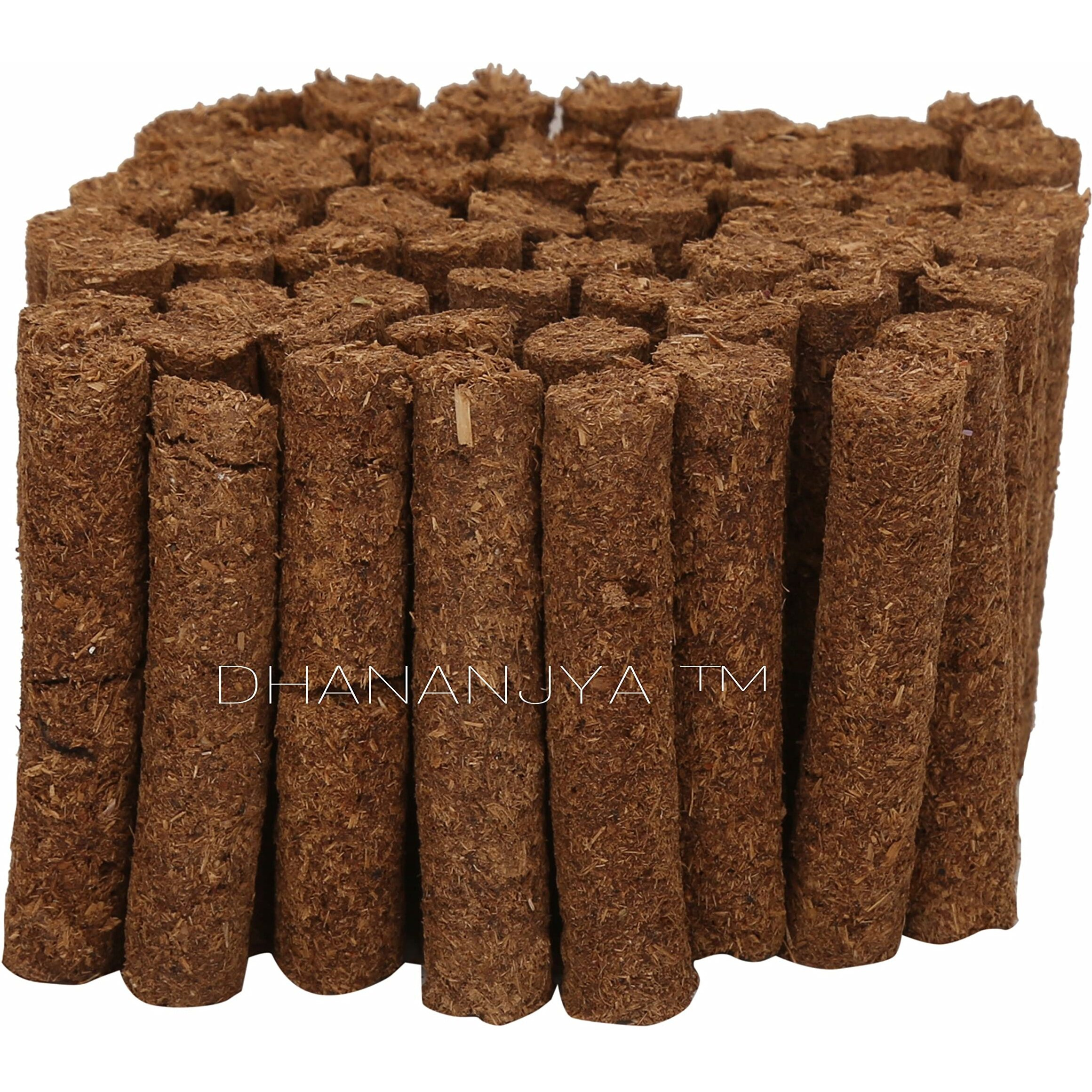 GAVO HARSHIDDHI Natural Cow Dung Spl Guggul Dhoop Batti - 60 Pieces Natural Organic Herbs Incense Dhoop Sticks for Puja Hawan Prayer 2.5 inches