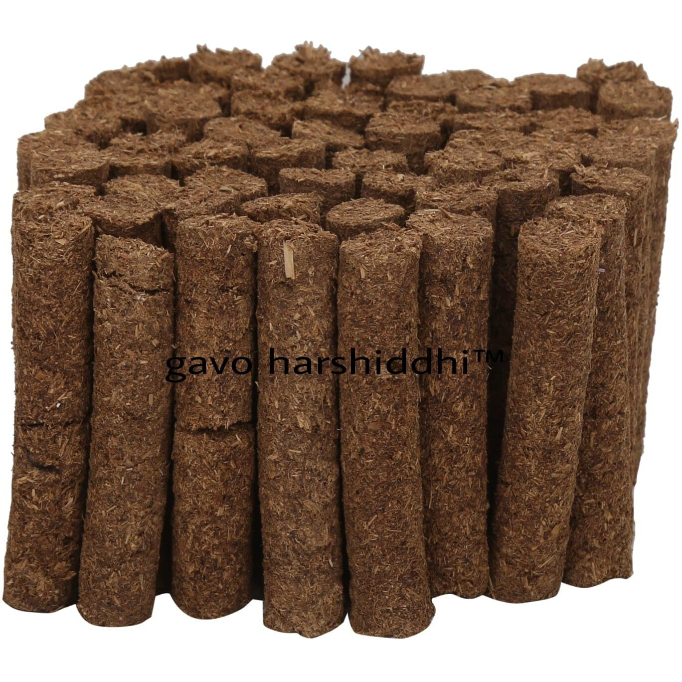 GAVO HARSHIDDHI Natural Cow Dung Spl Guggul Dhoop Batti - 30 Pieces Natural Organic Herbs Incense Dhoop Sticks for Puja Hawan Prayer 2.5 inches