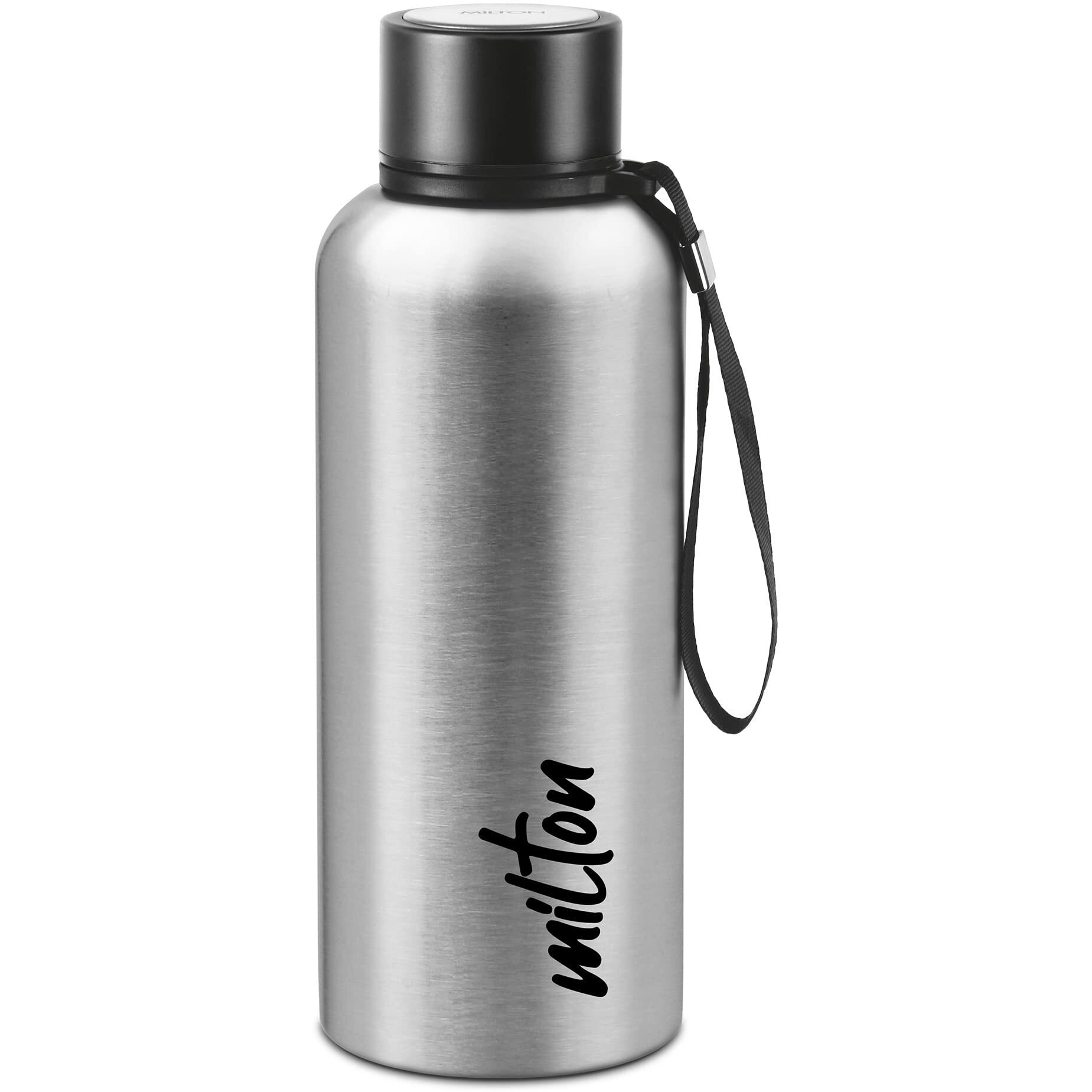Milton Aura 750 Thermosteel Bottle, 750 ml, Silver | 24 Hours Hot and Cold | Easy to Carry | Rust Proof | Leak Proof | Tea | Coffee | Office| Gym | Home | Kitchen | Hiking | Trekking | Travel Bottle