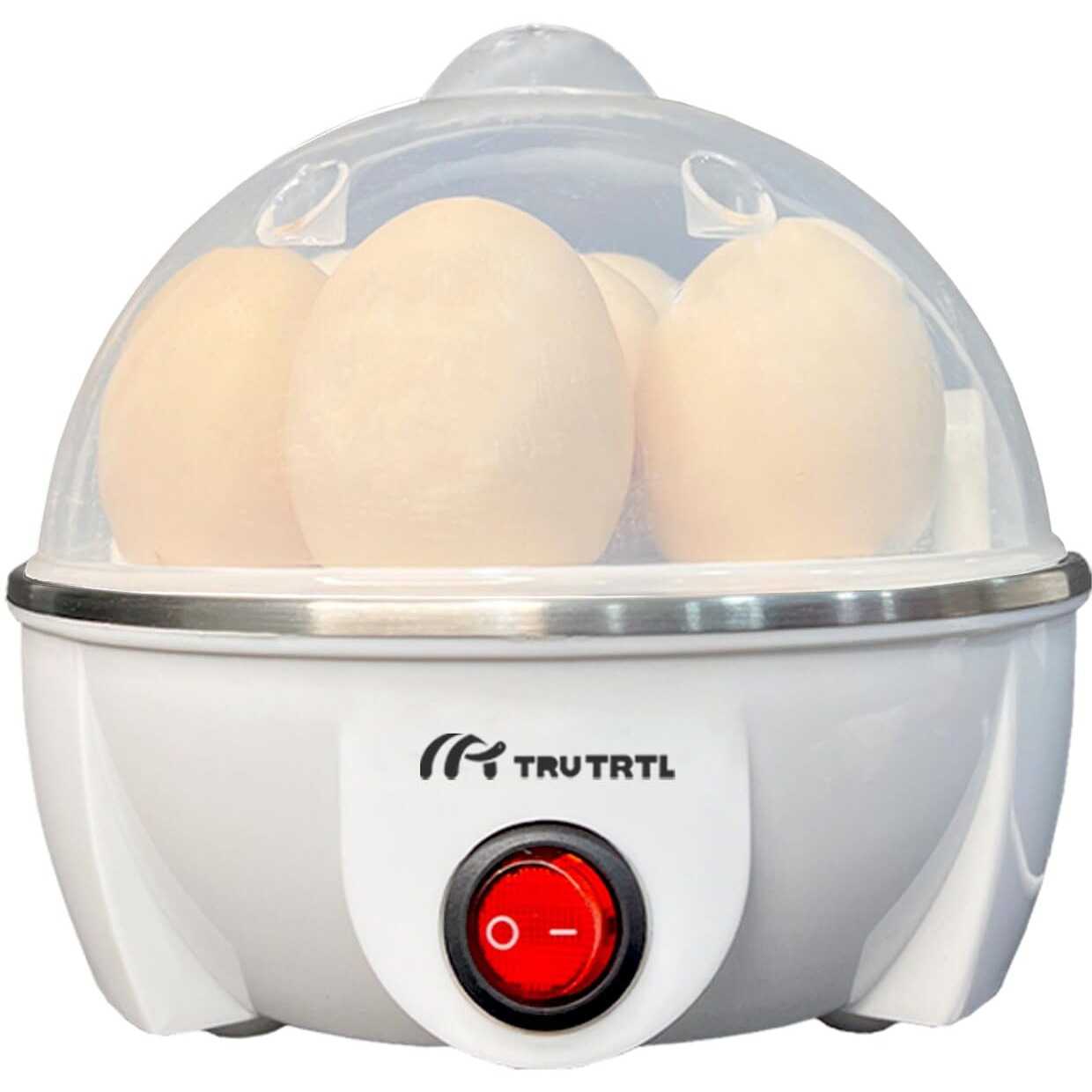 truTRTL Smart Instant Egg Boiler Machine 350 Watts | Boil upto 7 Eggs (Hard, Medium, Soft) | Automatic, Overheat Protection | White