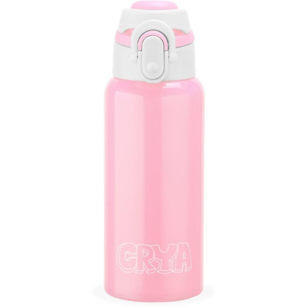 CRYA Zenith 600ML Stainless Steel Water Bottle for Hot and Cold Beverages for Upto 24 Hours, BPA Free and Leakproof Thermosteel Double Walled Insulated Vacuum Thermos Flask (600 ML, Blush Pink)