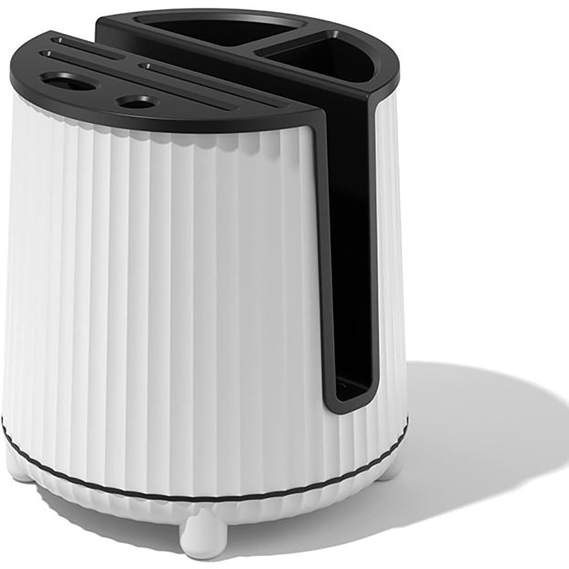 House of Quirk Kitchen Utensil Holder for Countertop Chopping Board Holder Utensil Organizer Cutlery Holder Utensil Caddy Utensil Crock Silverware Flatware Organizer (White)