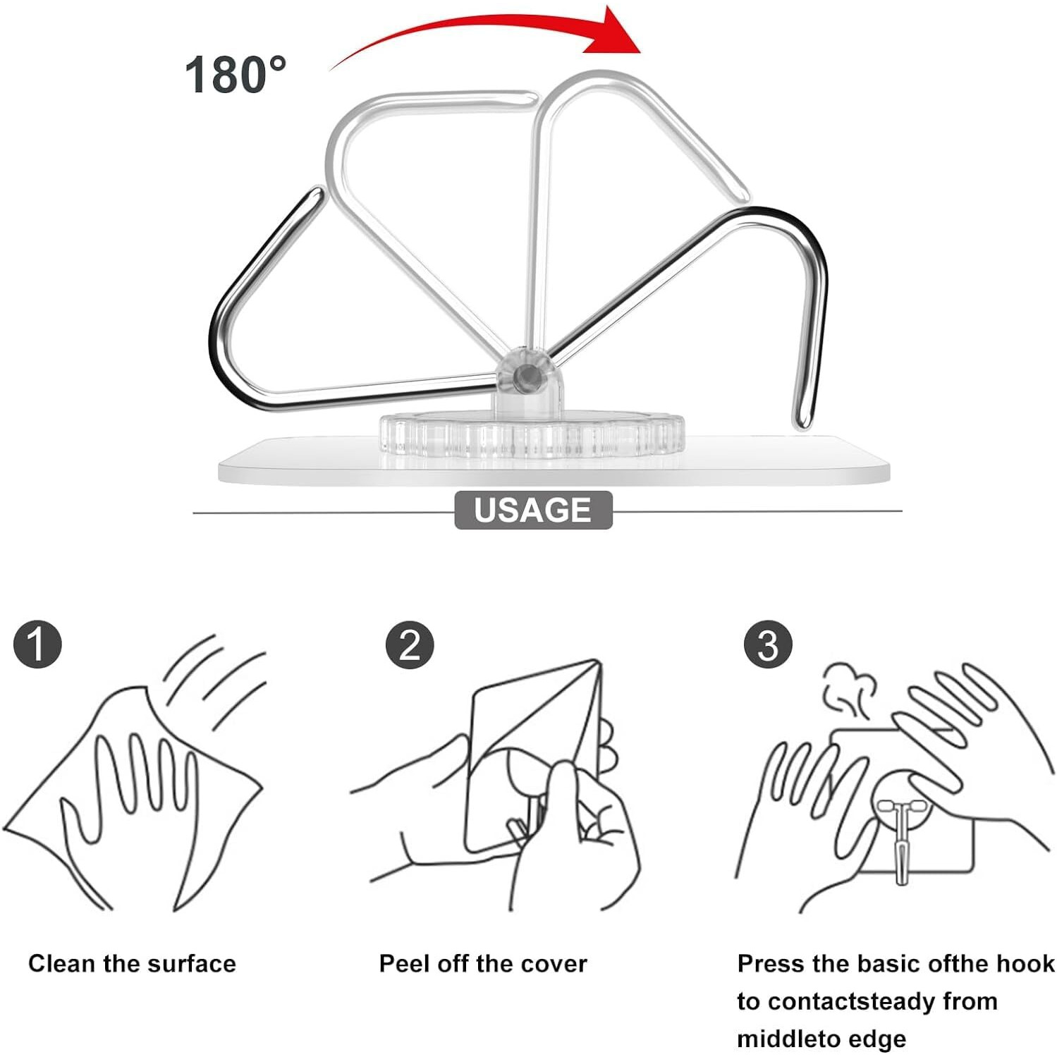 PRAFU Adhesive Hooks 15 Packs Wall Hooks Heavy Duty Self Adhesive Hooks Transparent Waterproof Wall Hooks for Kitchen Bathroom Towel Door Outdoor Home Improvement Utility Pack of 15