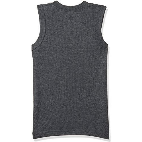 Jockey KT04 Unisex Kids Super Combed Cotton Rich Sleeveless Thermal Muscle Vest with Stay Warm and Stay Fresh Treatment_Charcoal Melange_5-6 Yrs