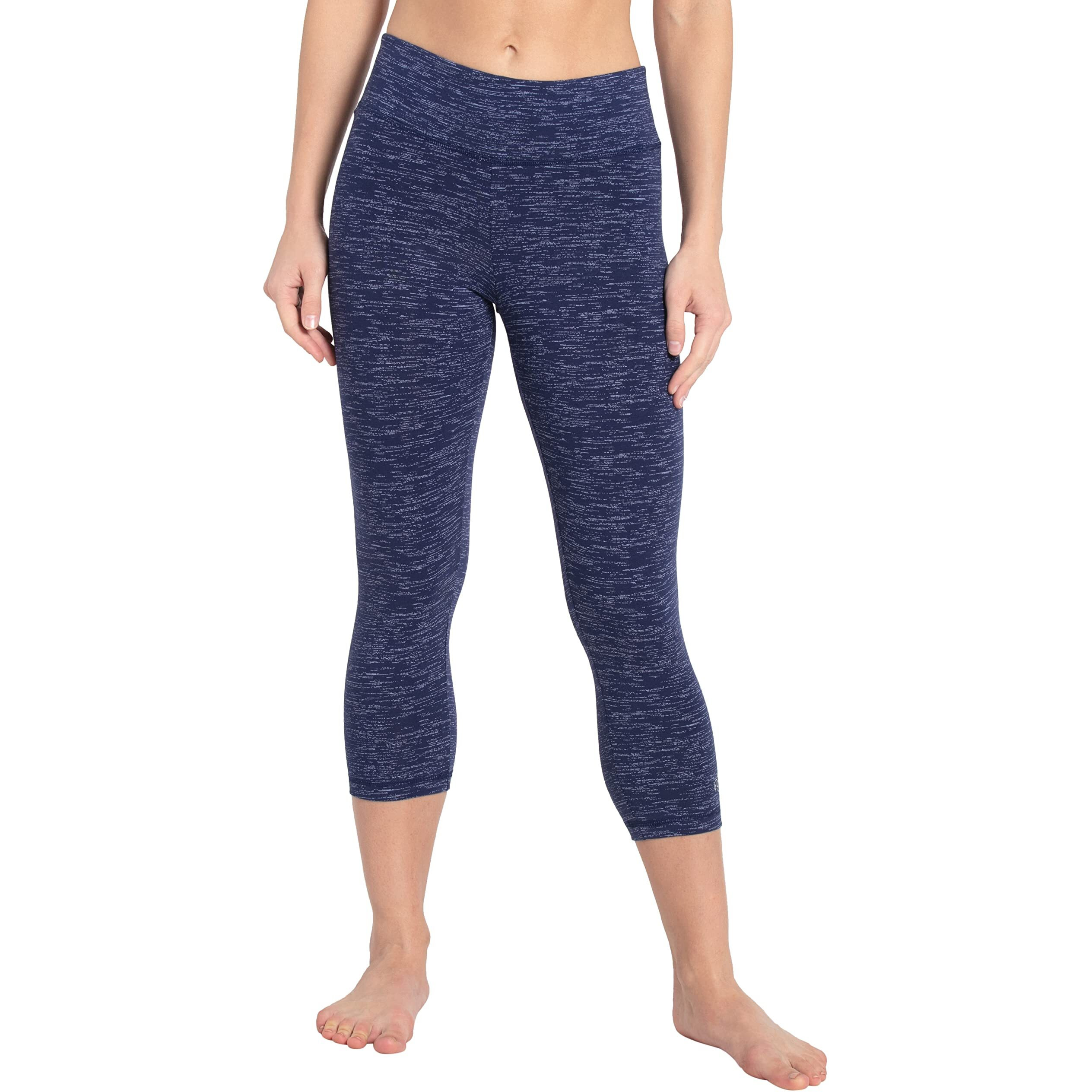 Jockey Womens Slim Fit Cotton Capri (1391_Imperial Blue Marl_XXL_Imperial Blue Marl_2XL)