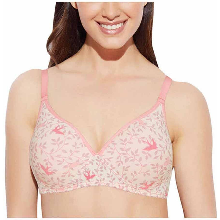 Enamor Non-Wired Racerback Strap Lightly Padded Womens T-Shirt Bra (White 36D)