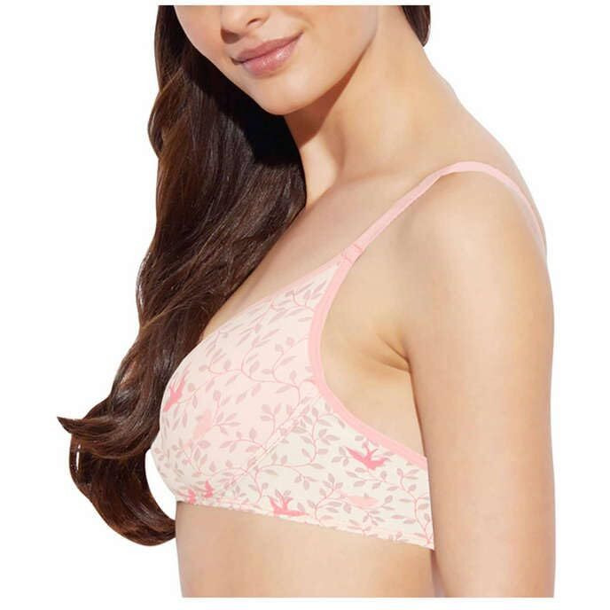 Enamor Non-Wired Racerback Strap Lightly Padded Womens T-Shirt Bra (White 36D)