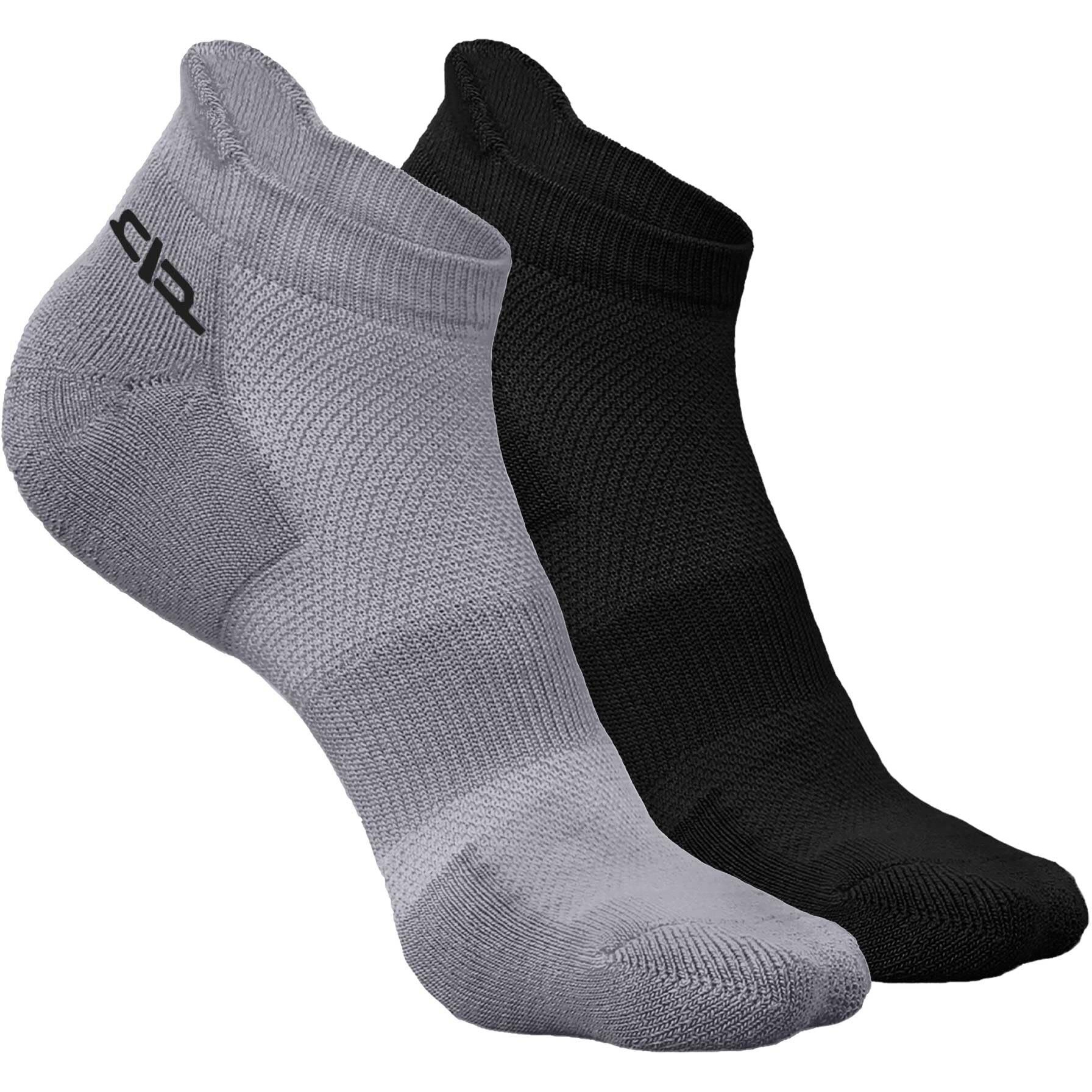 HEELIUM Bamboo Socks For Men Ankle Length Anti-Odour & Breathable Padded Base & Anti-Bacterial Softer Than Cotton Made In India - Black