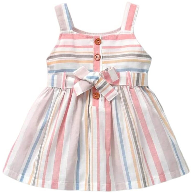 GORLYA Girls Sleeveless Floral Print Party Cocktail Dress for 1-10 Years Kids (5-6 Years Multicolor)